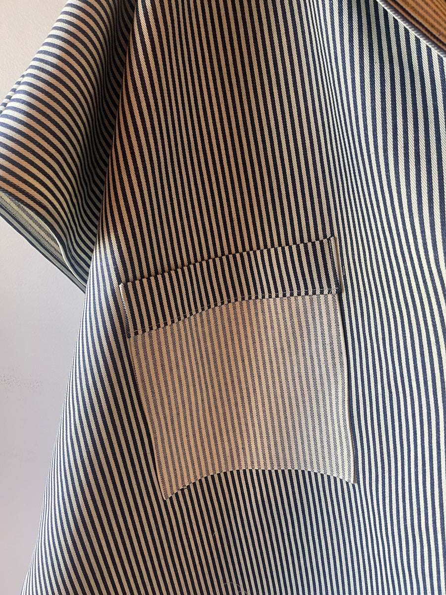 Railroad Denim Poncho  **SHIPPING 11/17**