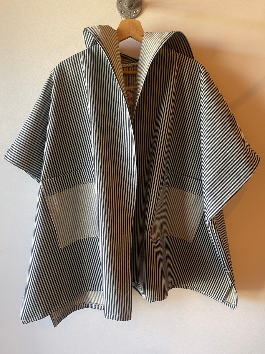 Railroad Denim Poncho  **SHIPPING 11/17**