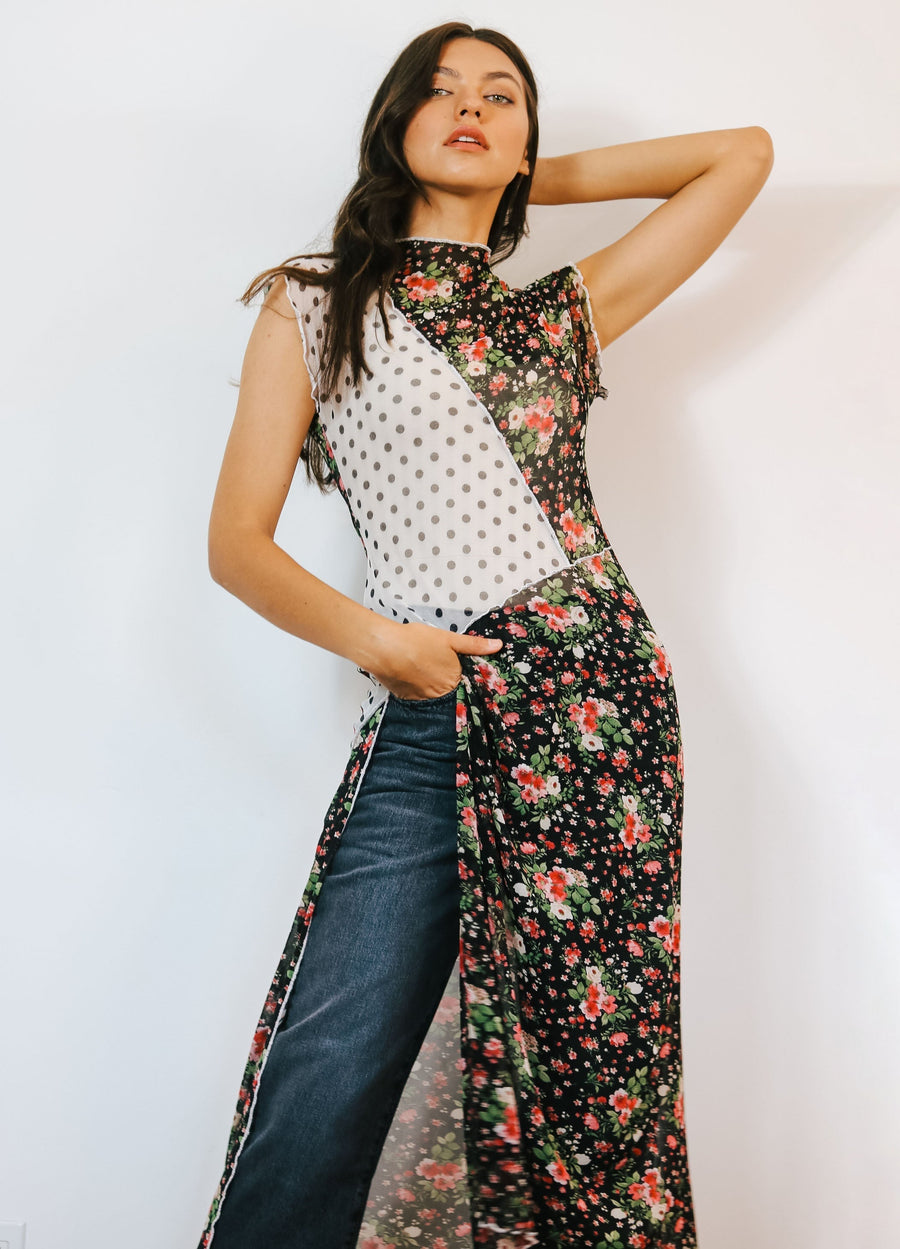 Mixed Mesh Midi Dress dress Haley Solar 