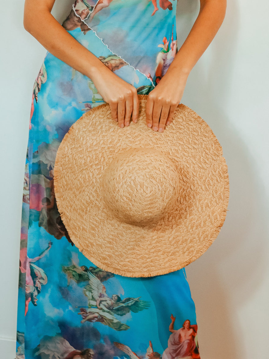Straw Raw Edge Sun Hat General Girly 