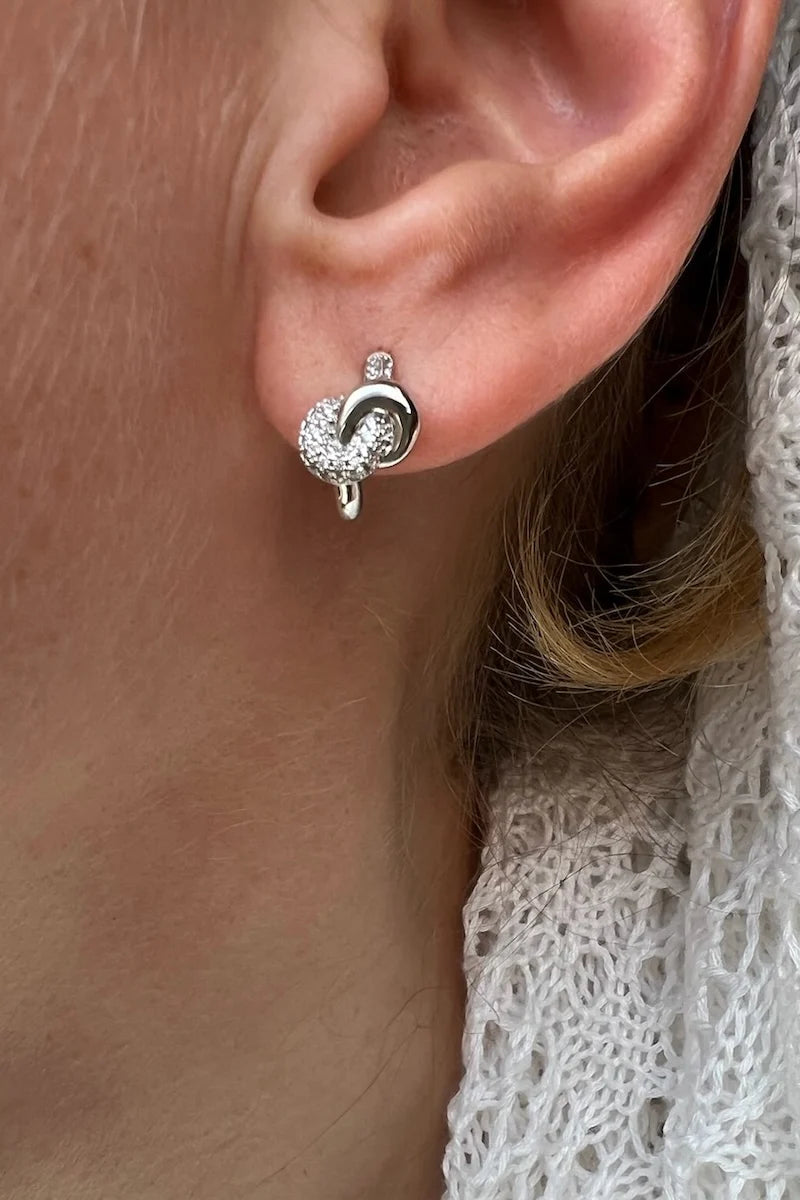 Love Knot Studs in Silver
