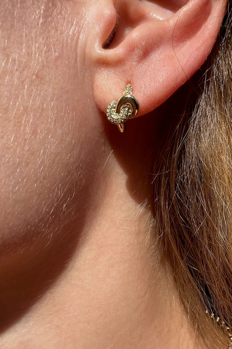 Love Knot Studs in Gold