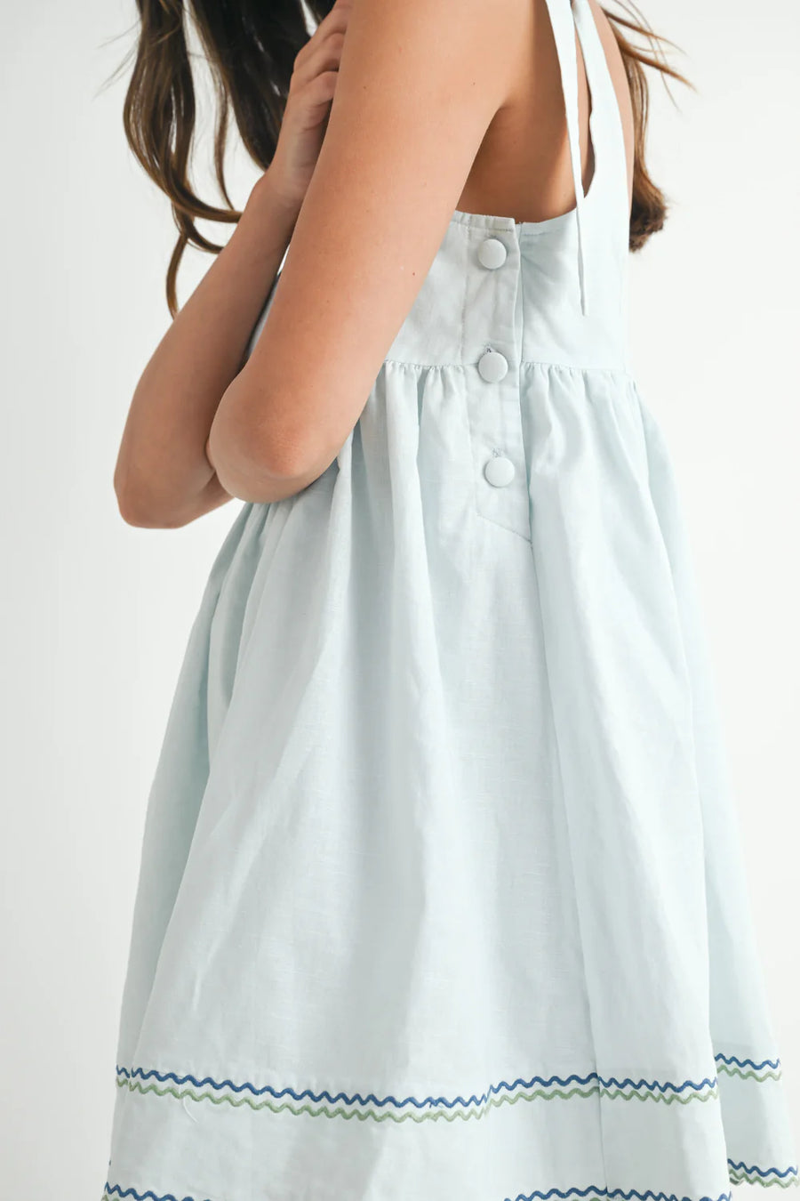 Zenise Sail Tie Linen Dress