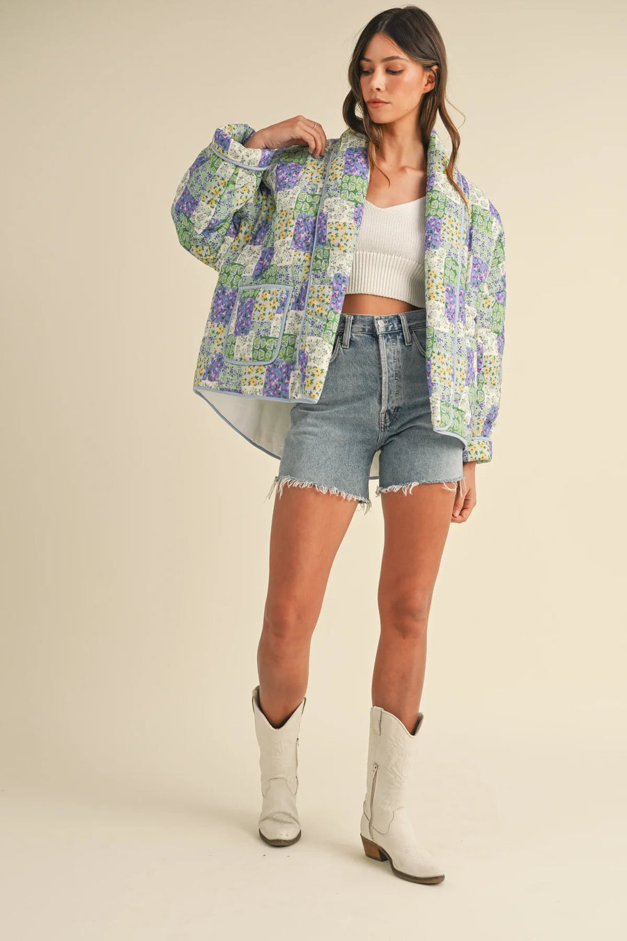 Patchwork Floral Quilt Jacket