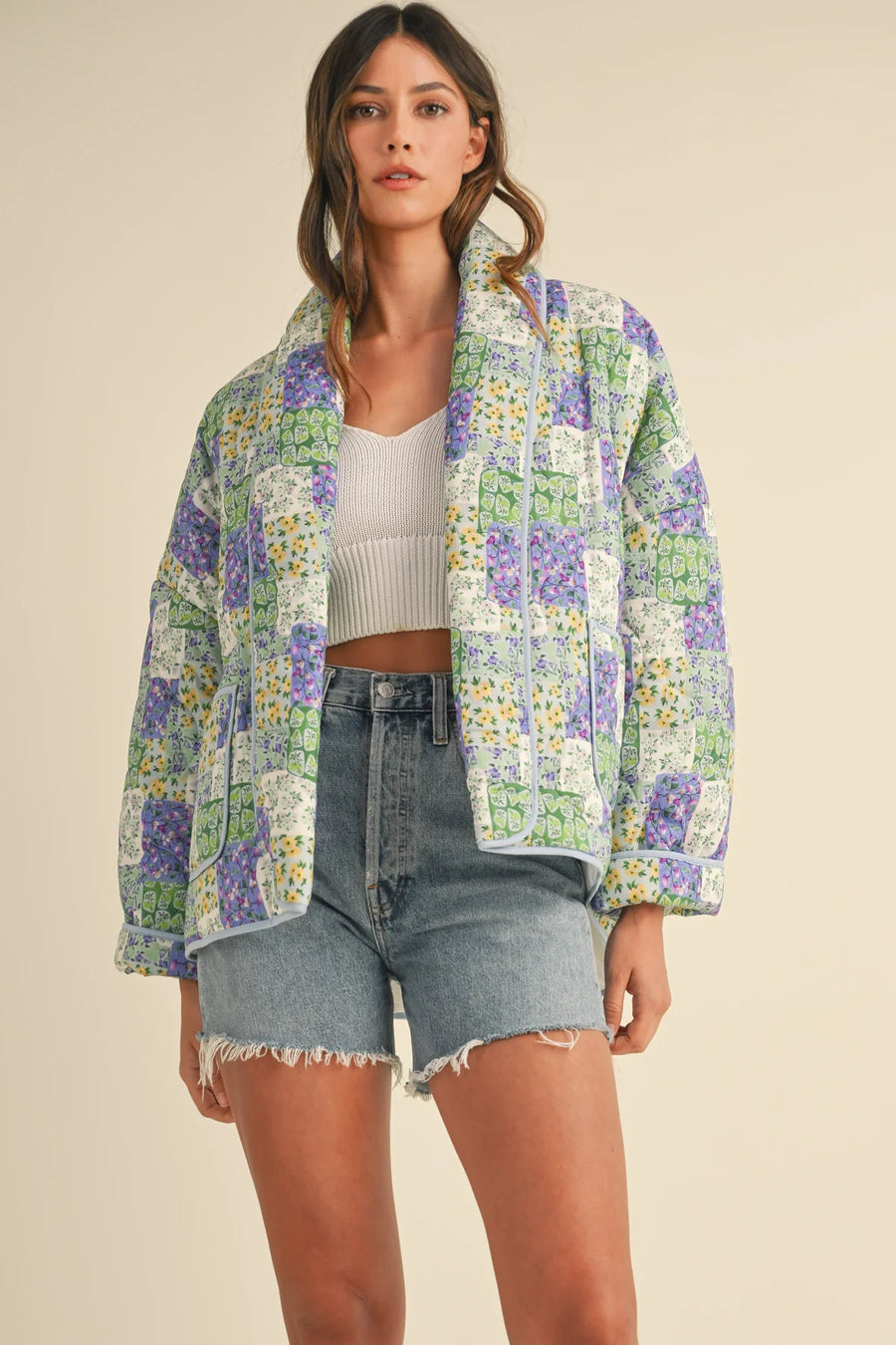 Patchwork Floral Quilt Jacket