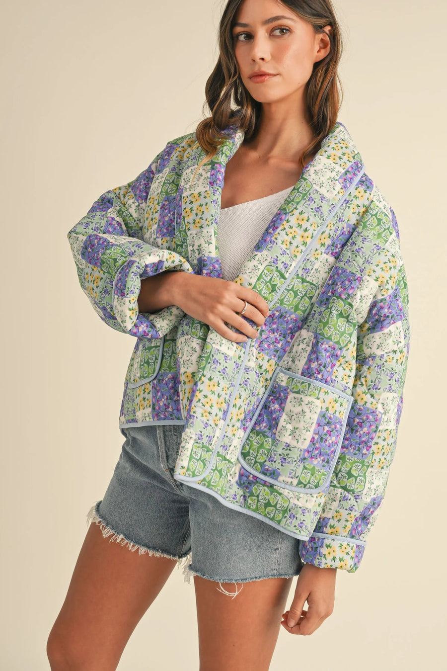 Patchwork Floral Quilt Jacket