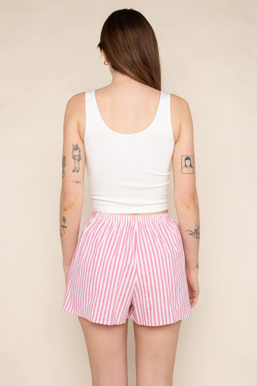 Cropped Basic Tank in Ivory top No Less Than 