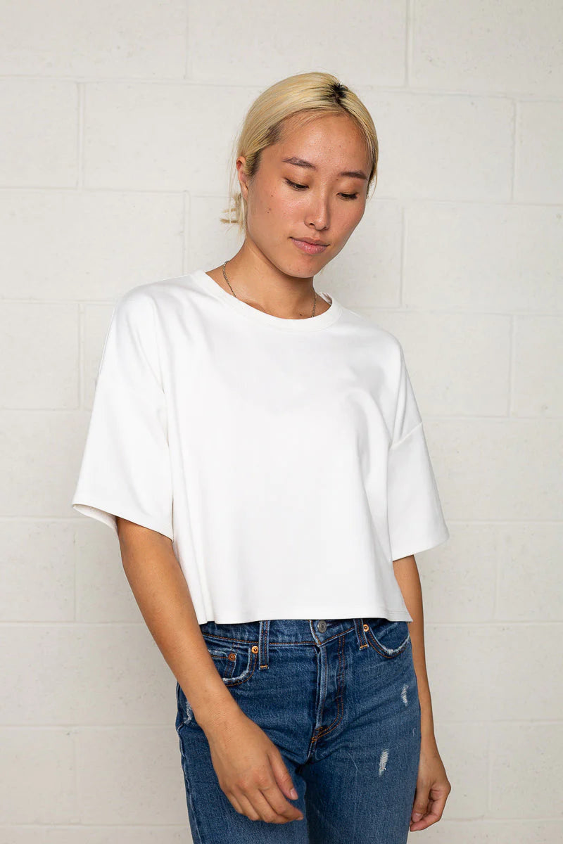 Bailey Knit Tee in Ivory knits & tees No Less Than 