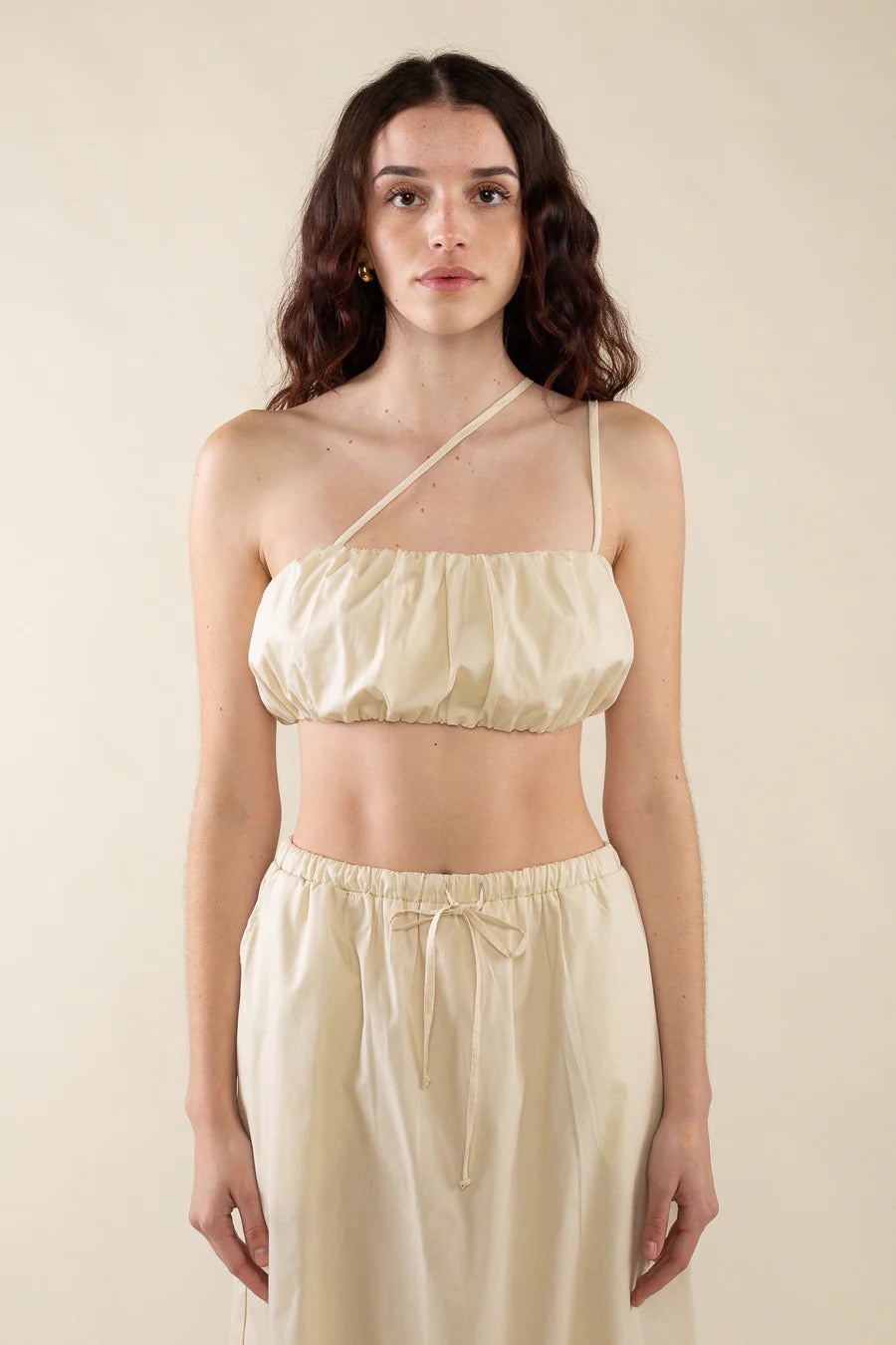 Odette Poplin Top in Natural top No Less Than 