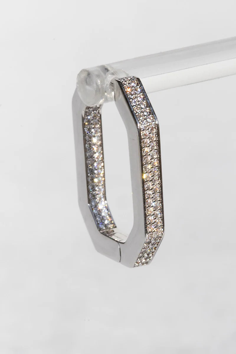 Octavia Hoops in Silver