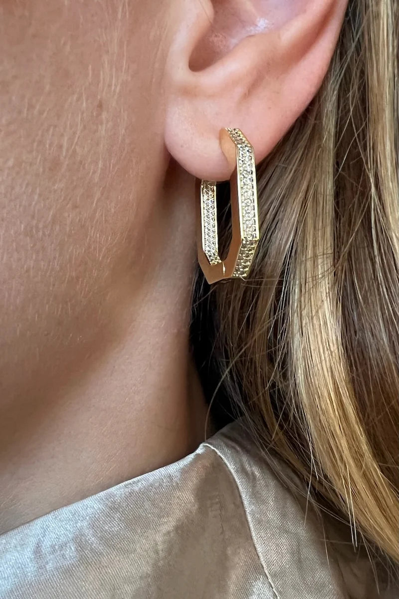 Octavia Hoops in Gold
