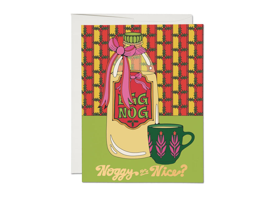 Noggy Or Nice Hoiday Card cards & stationary Red Cap Cards 