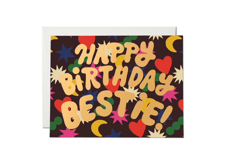 Birthday Bestie Card cards & stationary Red Cap Cards 