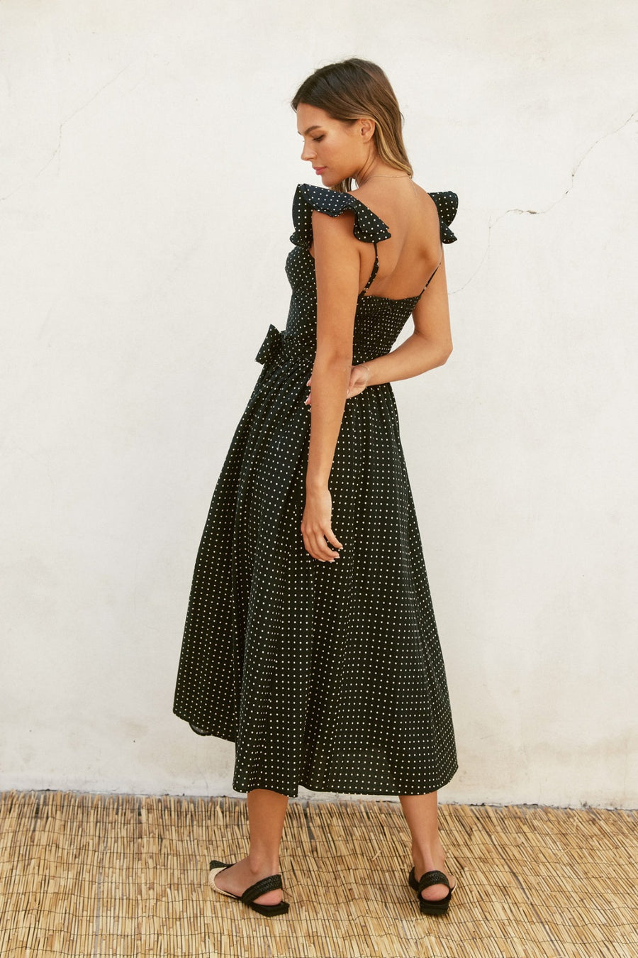 Parisian Polka Dot Maxi Dress