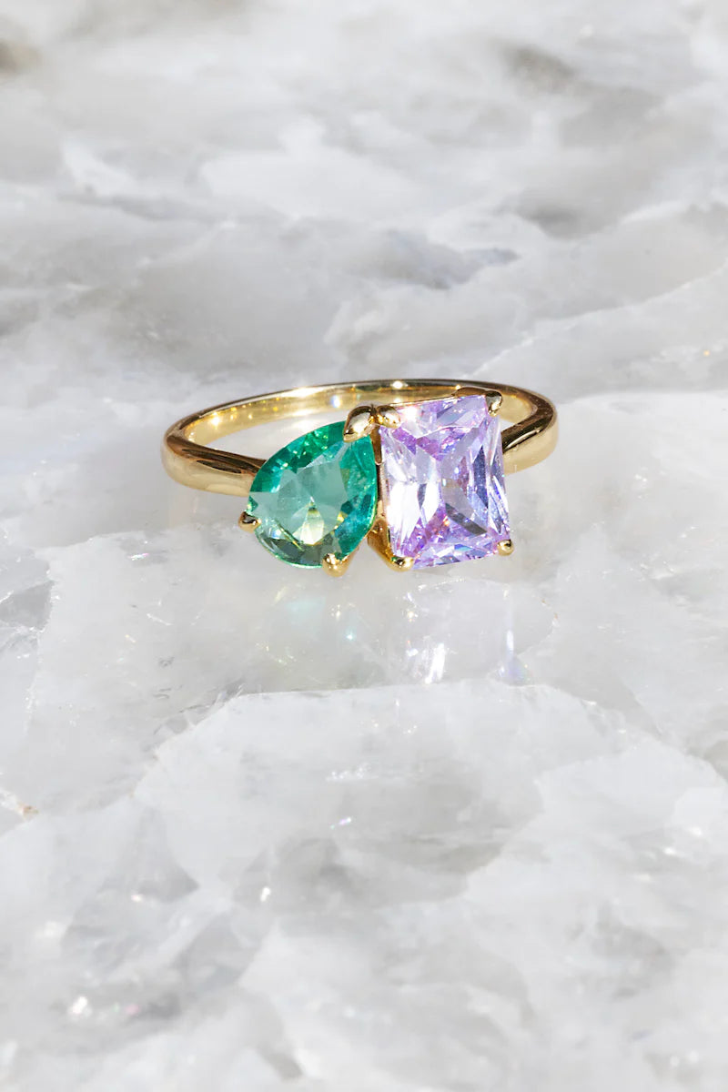 Amethyst & Paraiba Perfect Pair Ring jewelry Native Gem Collection 