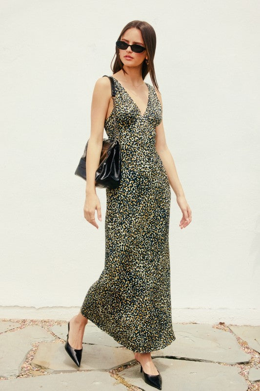 Shadow Leopard Maxi Dress