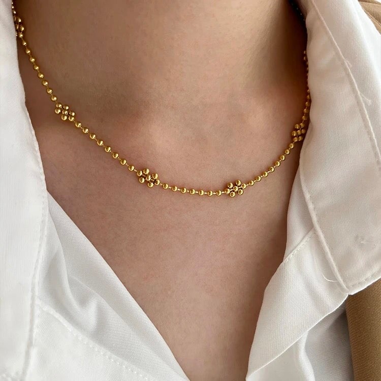 Ball Flower Layering necklace Hereafter 