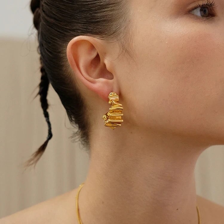 Gilded Ribbon Earrings earrings Hereafter 