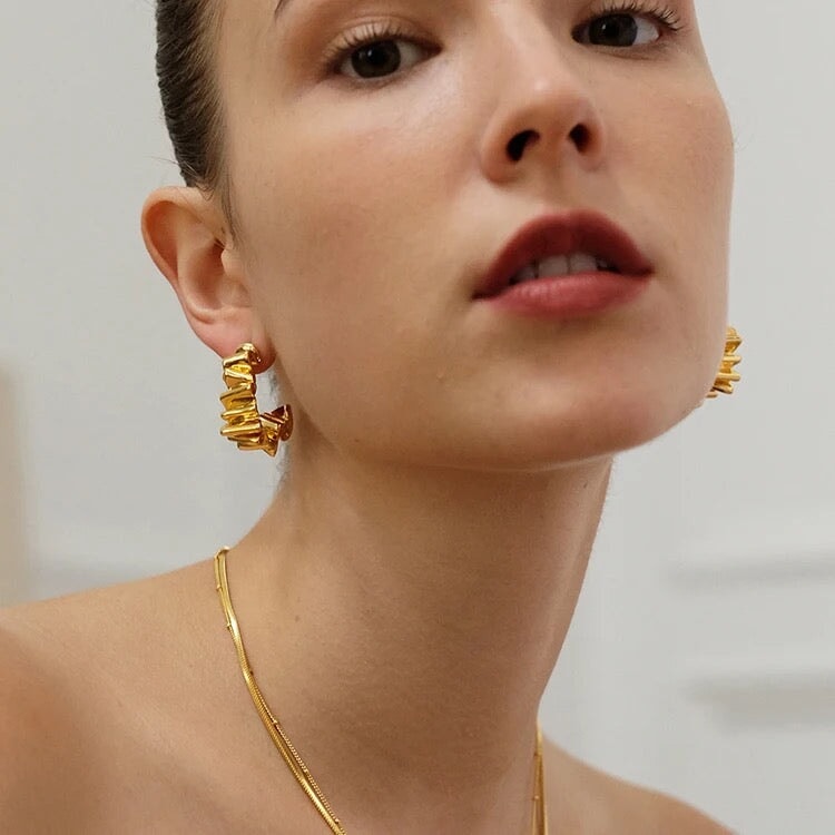 Gilded Ribbon Earrings earrings Hereafter 