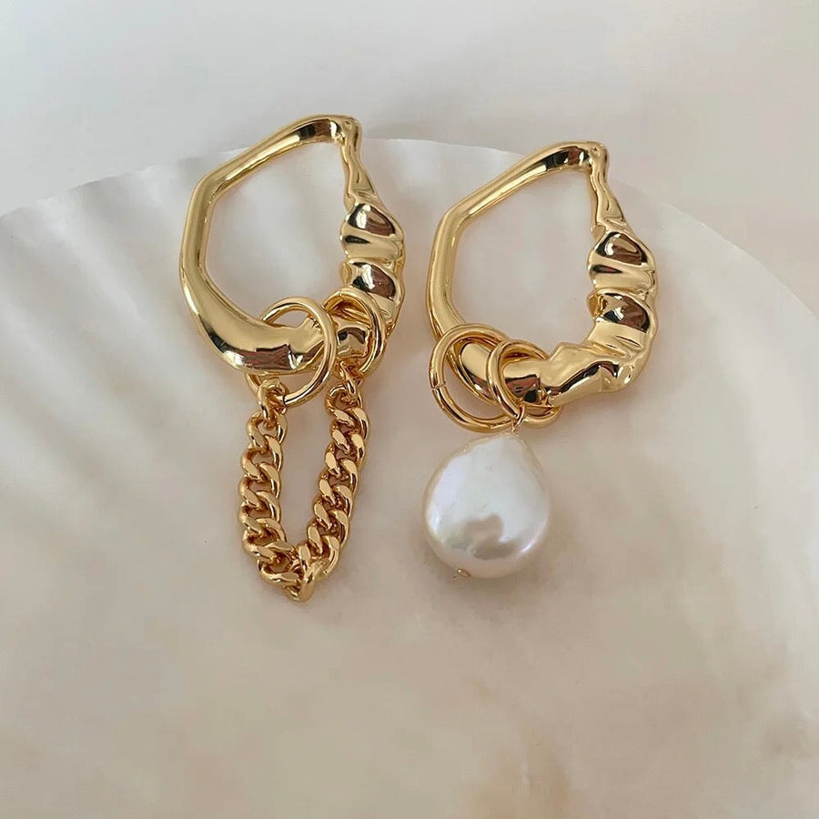 Unchained Pearl Earrings earrings Hereafter 