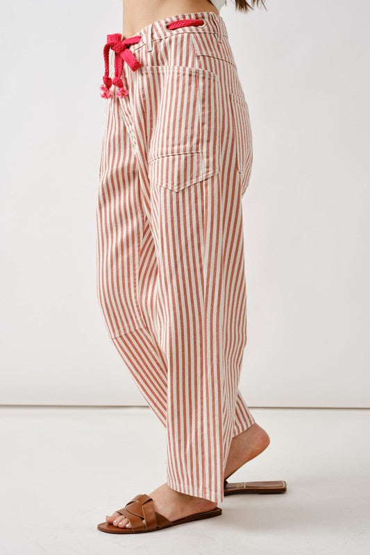Rust Eyelet Waist Barrel Denim