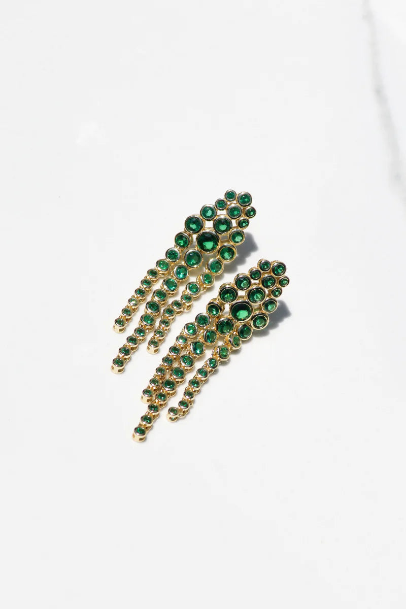 Sizzle Earrings in Emerald jewelry Native Gem 