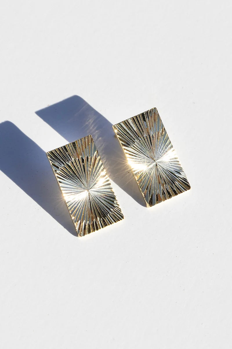 Sunray Earrings in Gold