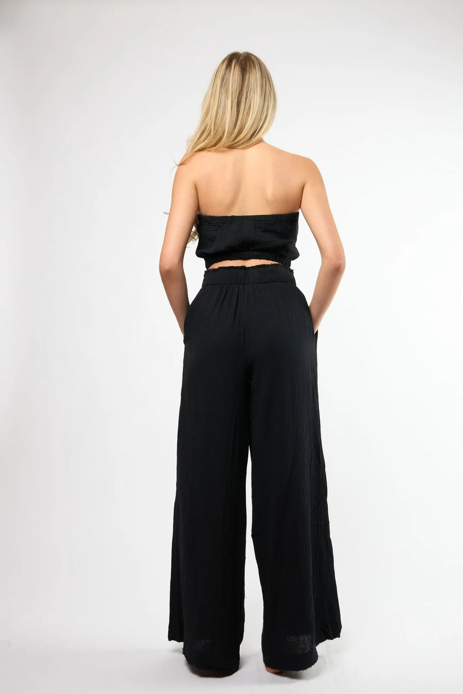 Black Crinkle Pant