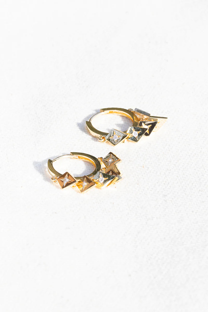 Star Struck Huggies earrings Native Gem Collection 