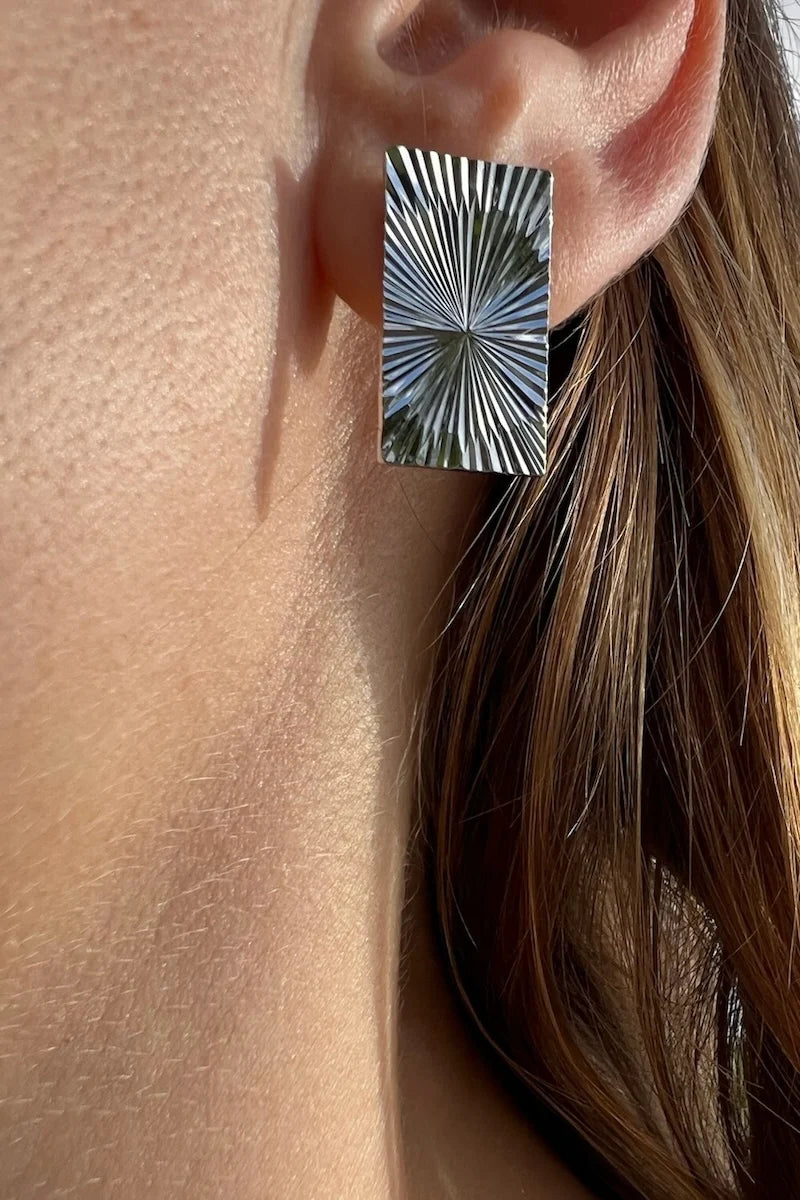 Sunray Earrings in Silver