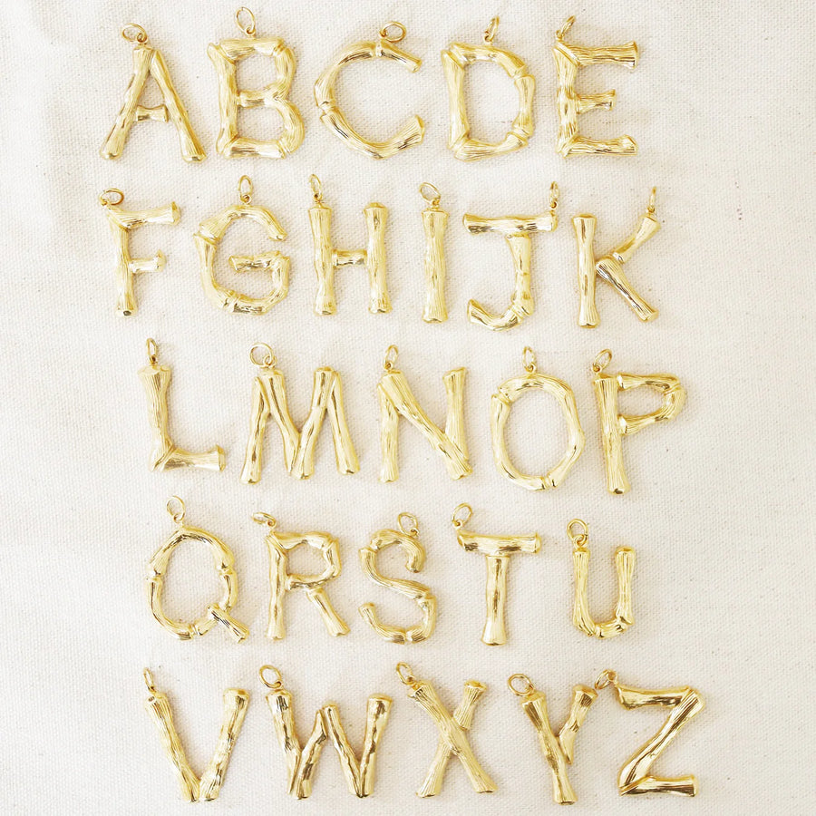 Bamboo Initial Necklace