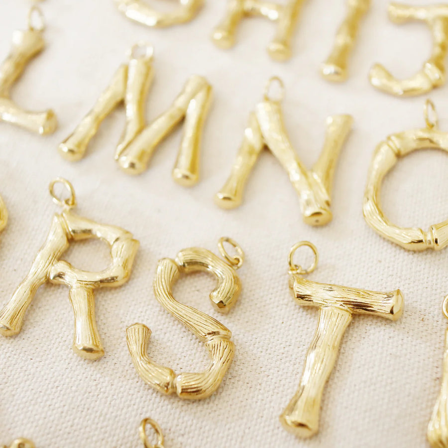 Bamboo Initial Necklace