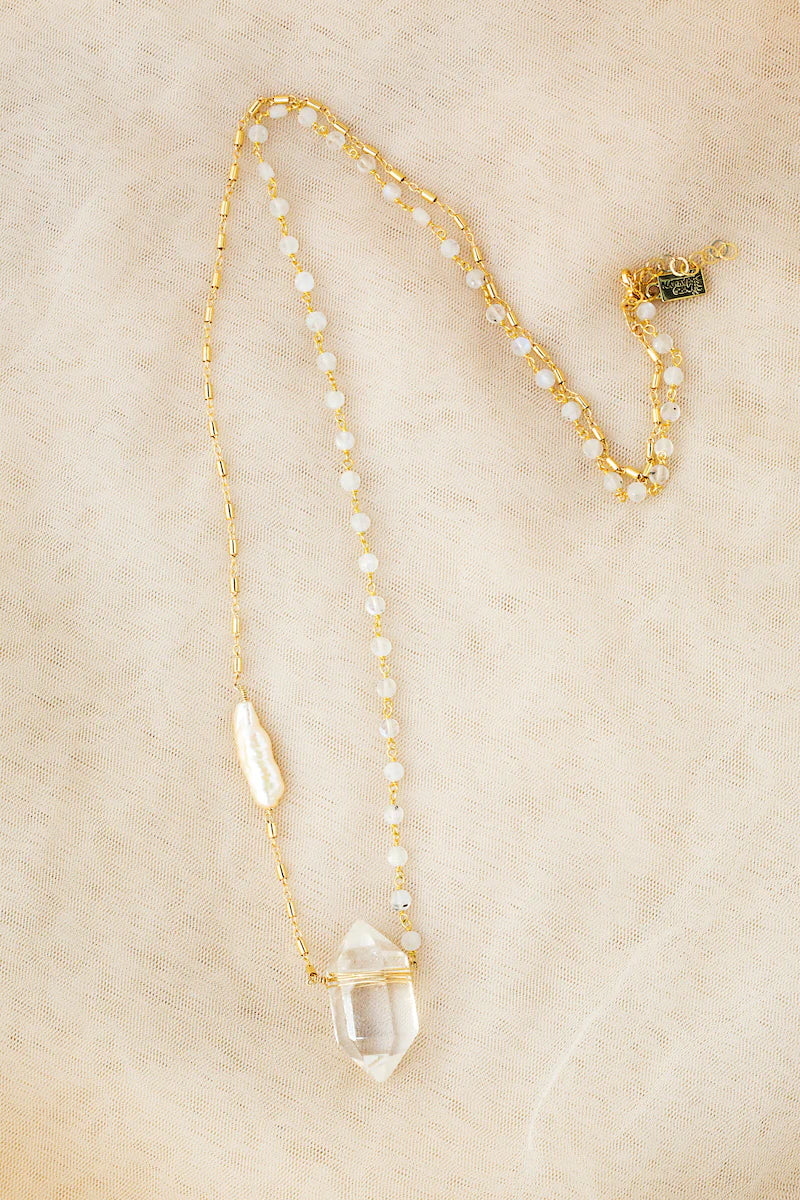 Rainbow Moonstone Alchemist Necklace jewelry Native Gem Collection 