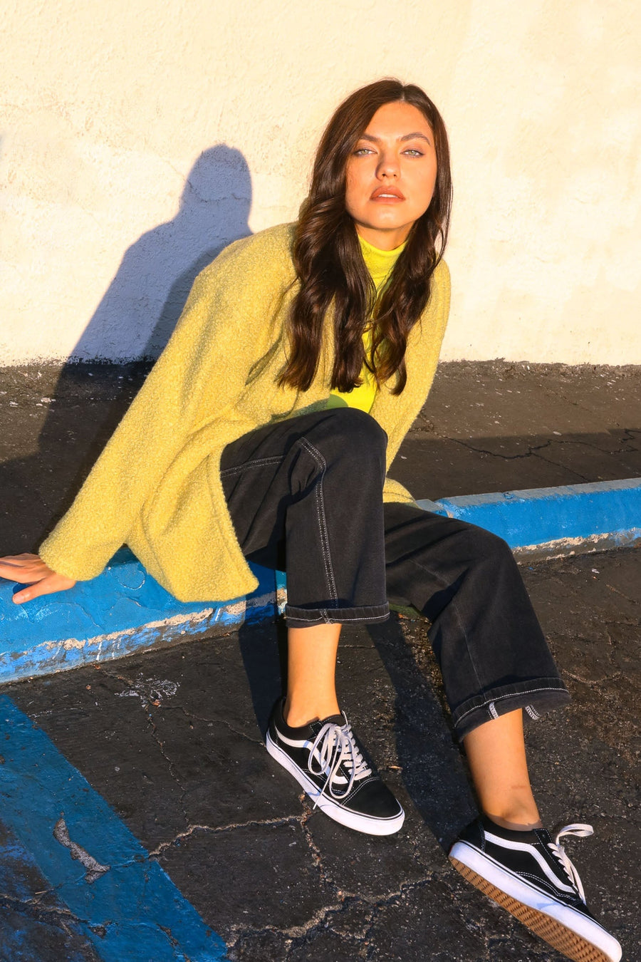 Sherpa Shawl Collar Coat In Avocado pant No Less Than 