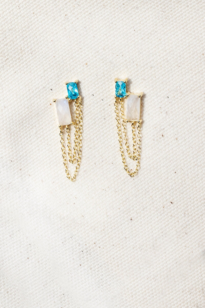 Pariba & Moonstone Bestie Baguette jewelry Native Gem 