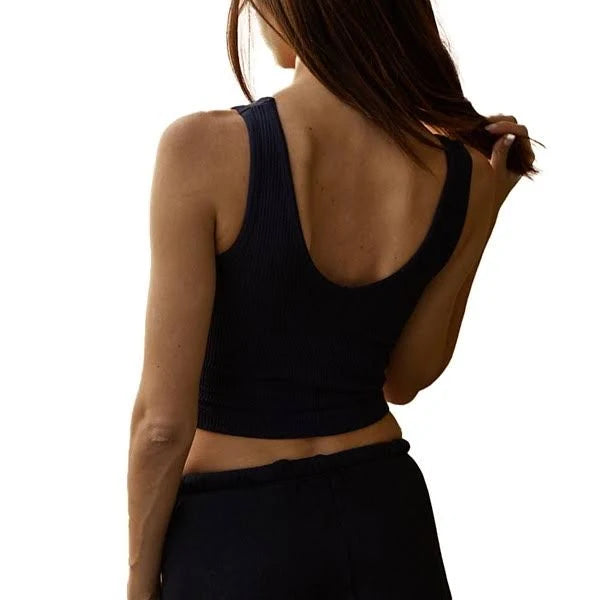 Reversible Fine Line Seamless Crop Top By Together 
