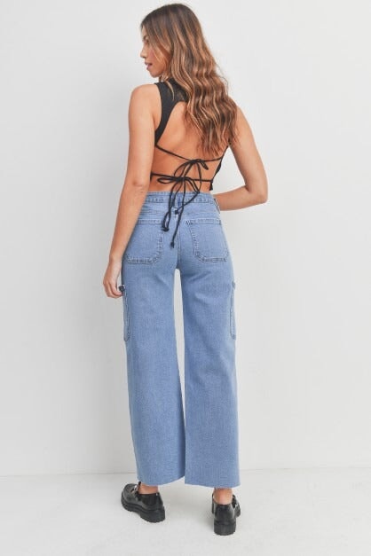 Light Cargo Straight Leg Utility Denim General JBD 