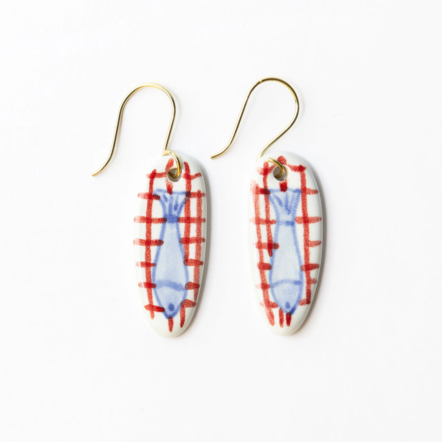 Market Fish Ceramic Earring