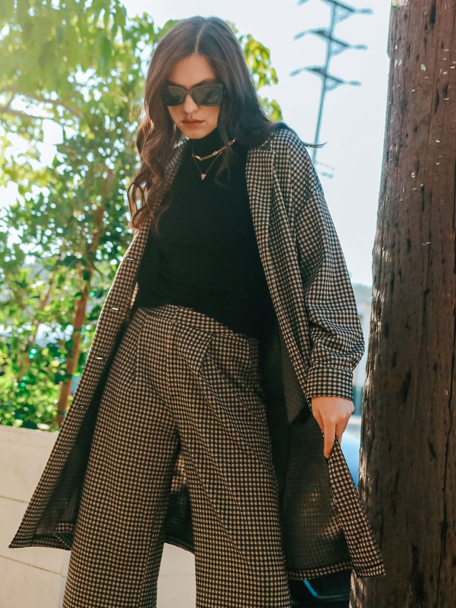 Ginger Gingham Trench No Less Than 