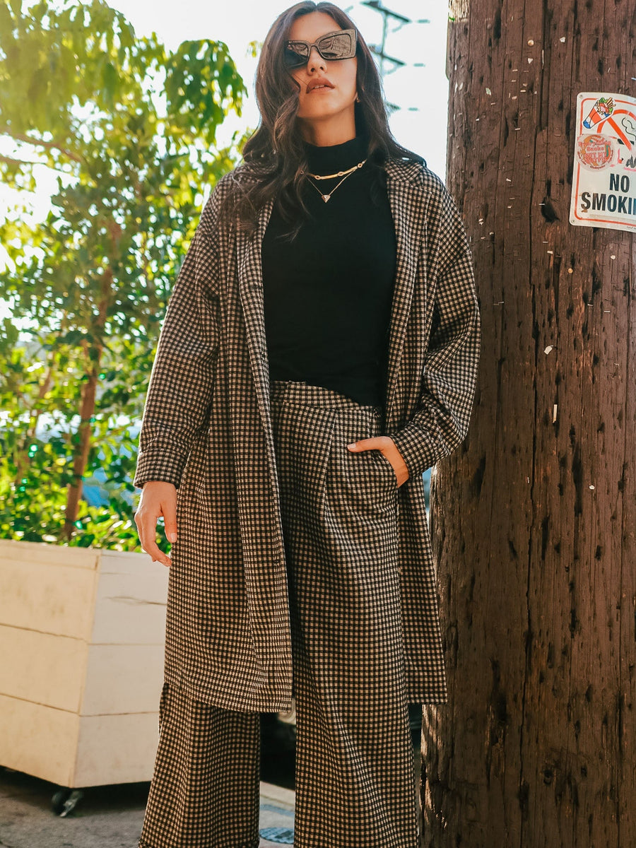 Ginger Gingham Trench No Less Than 
