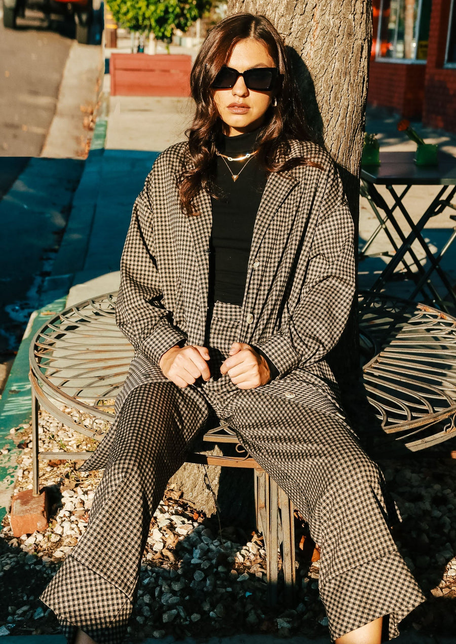 Ginger Gingham Trench No Less Than 