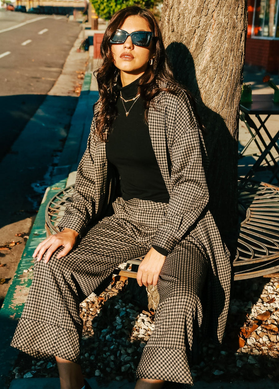 Ginger Gingham Trench No Less Than 