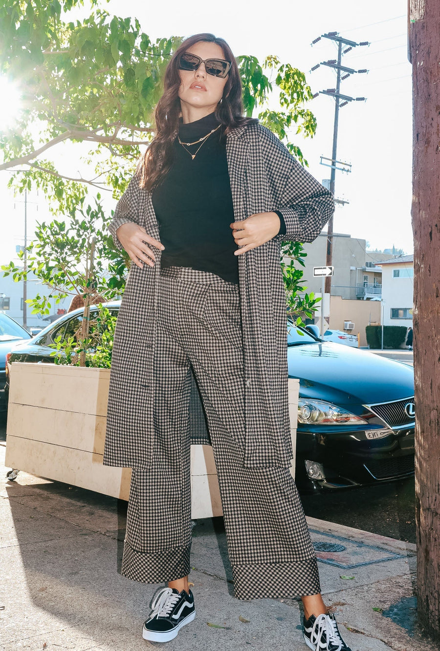 Ginger Gingham Trench No Less Than 