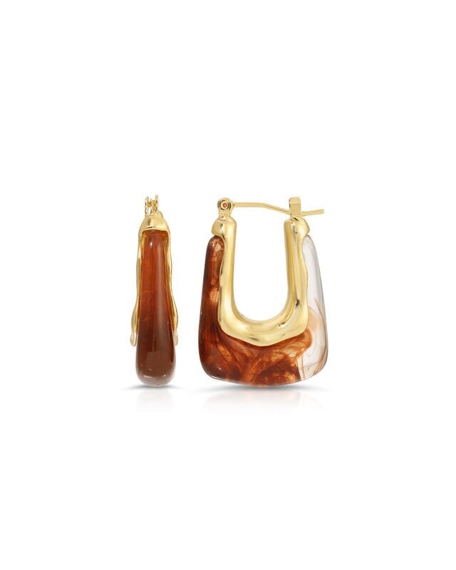 Giselle Earrings in Amber jewelry Hereafter 