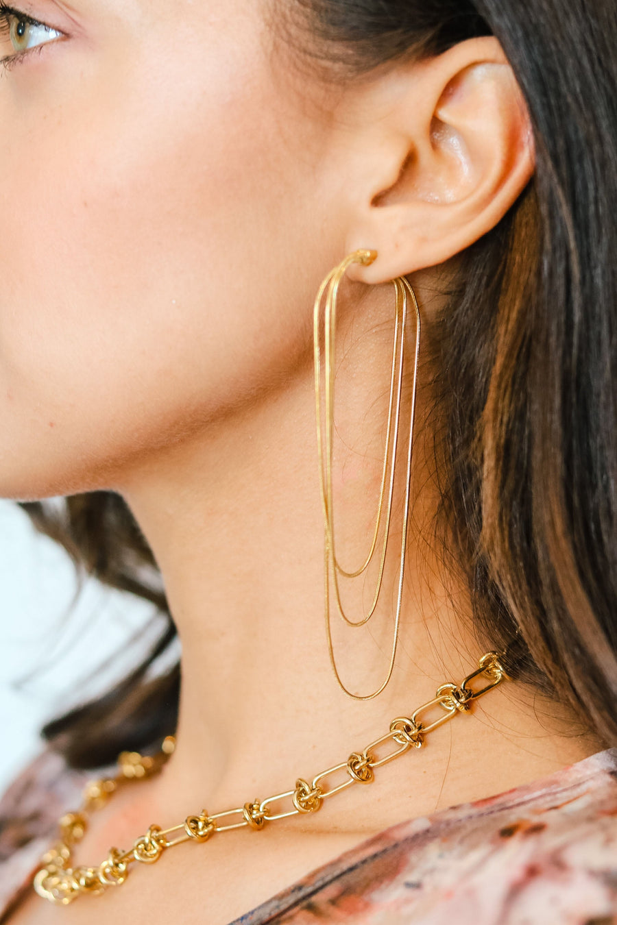 Gold Infinity Earrings jewelry Hereafter 