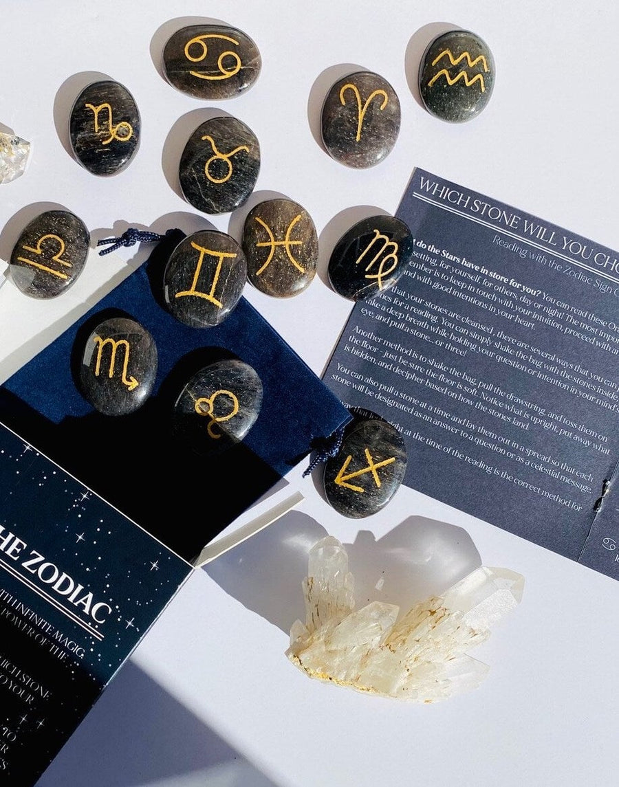 Zodiac Signs Oracle Stones Kit tarot Ark Made 