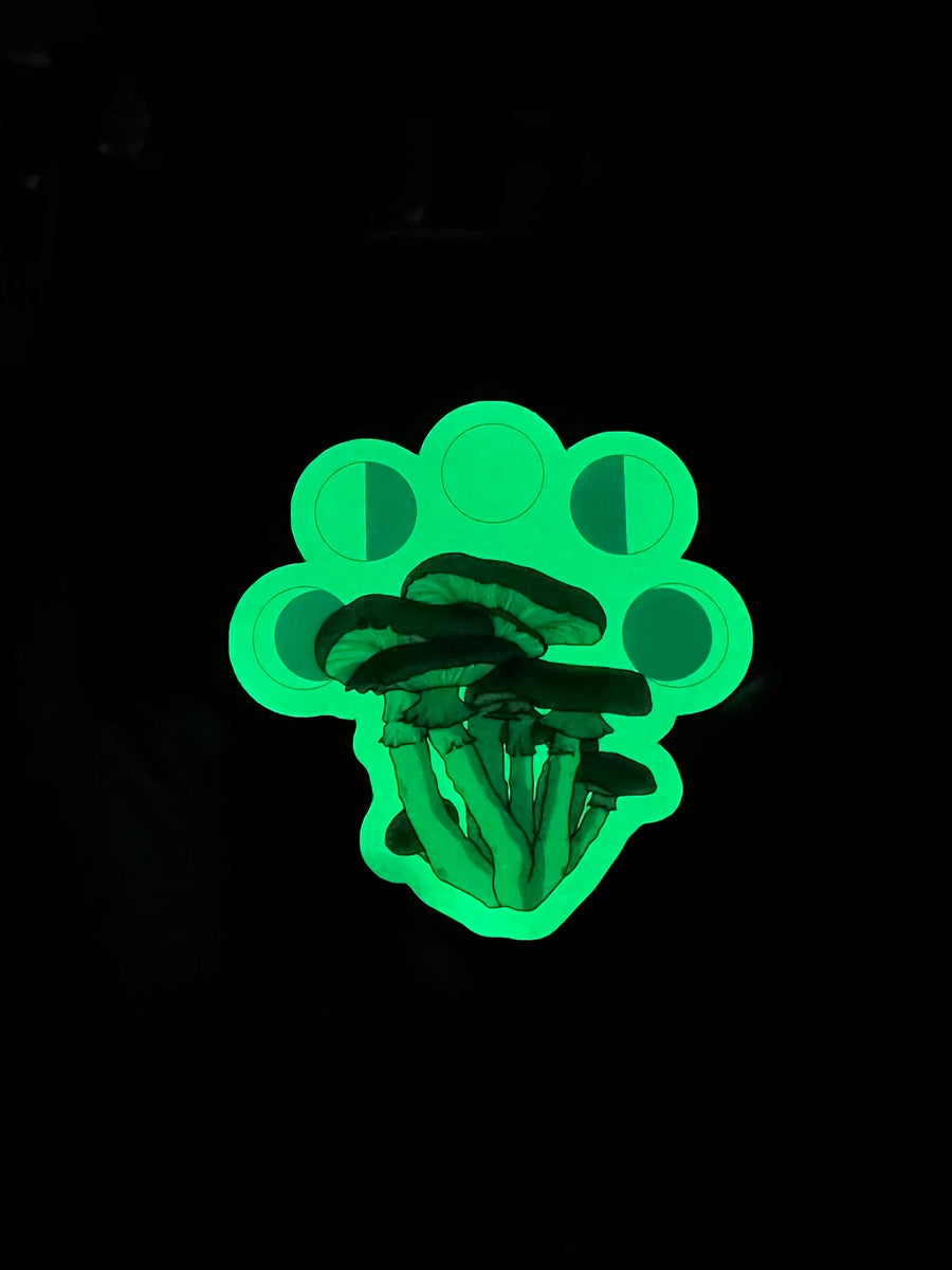 Mushrooms & Moon Glow Sticker sticker Ark Made 