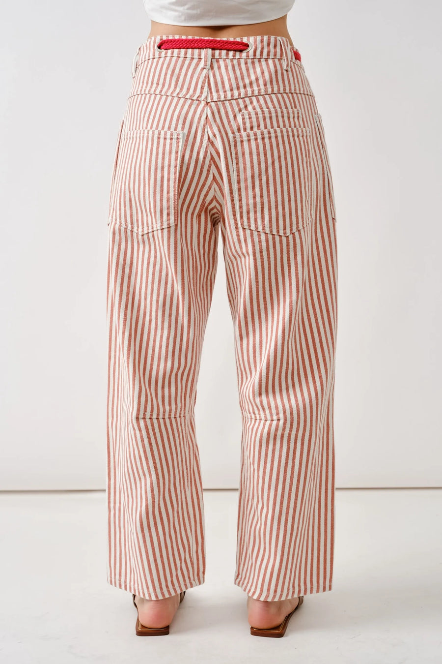 Rust Eyelet Waist Barrel Denim