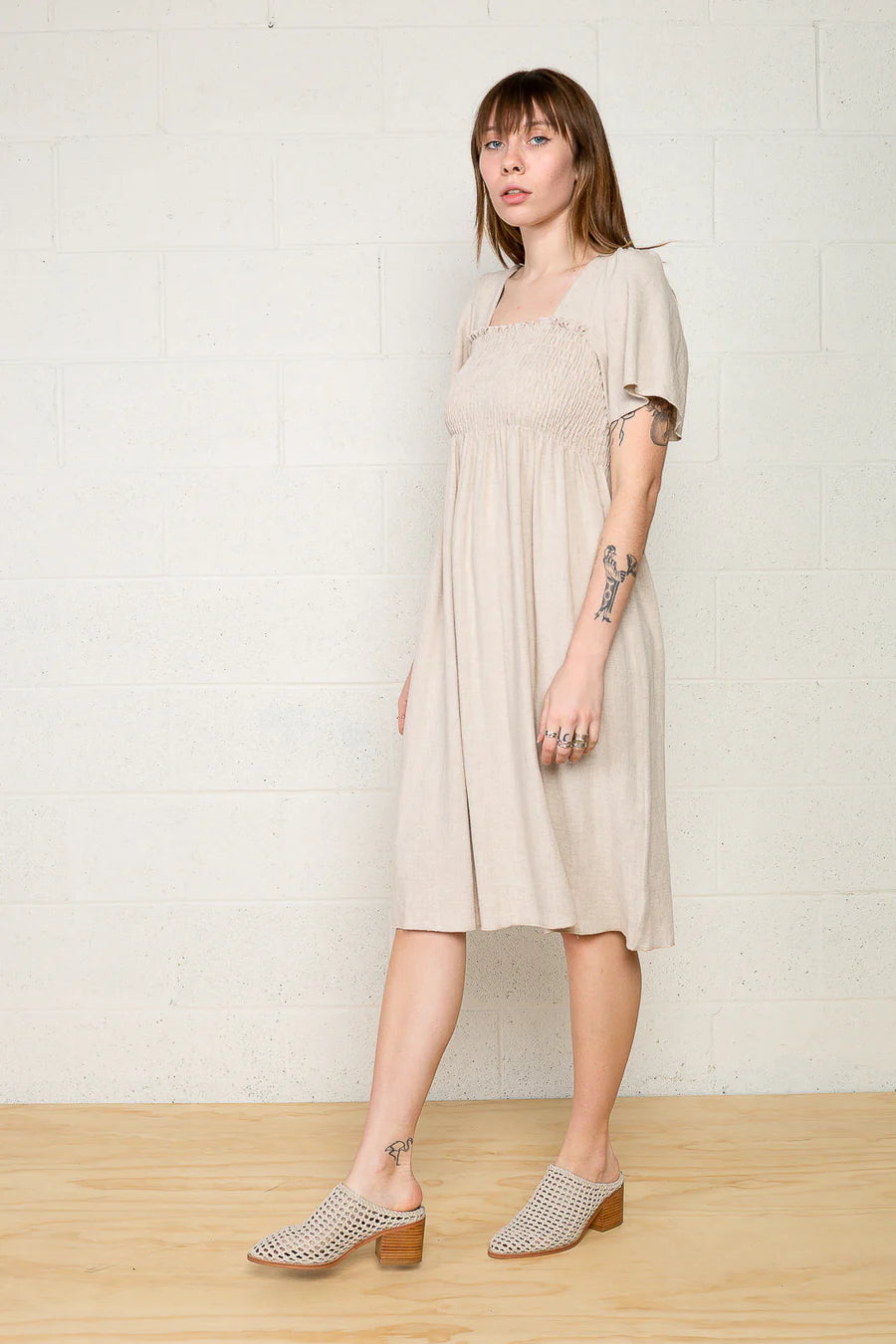 Sonny Dress in Natural dress No Less Than 
