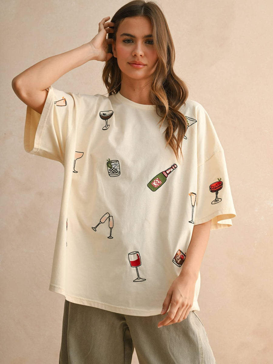 Cocktail Boxy Tee